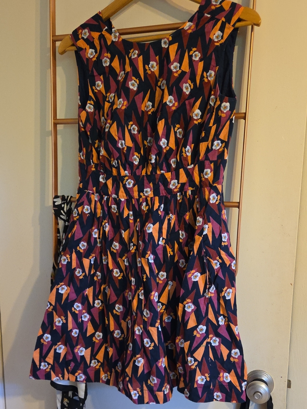 Emily And Fin Mod Navy Floral Geometric Dress